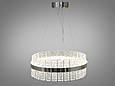 Кругла кришталева світлодіодна люстра, 66Вт, колір хром, фото 2