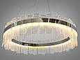 Кругла кришталева світлодіодна люстра,190Вт, хром, фото 2