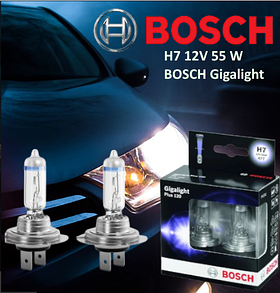 Галогенна лампа BOSCH Gigalight +120% H7 12 V 55 W