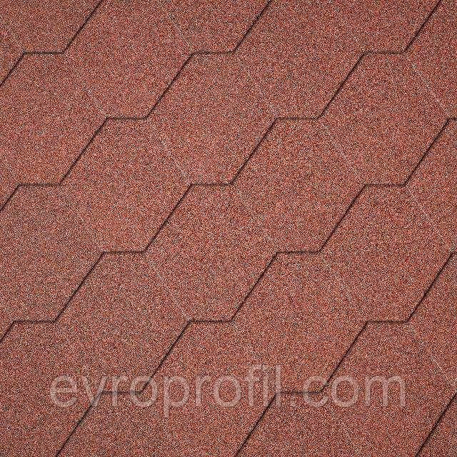 Бітумна черепиця Superglass Hex (10) Tile Red