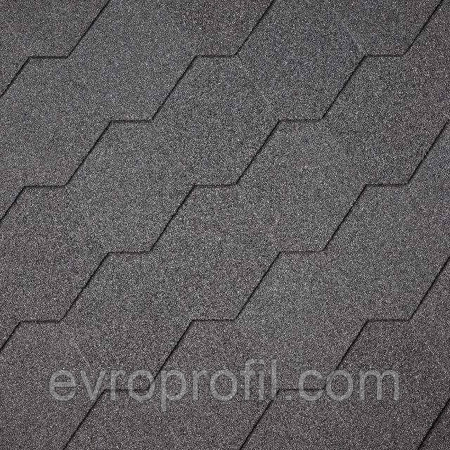 Бітумна черепиця Superglass Hex (01) Black, фото 1