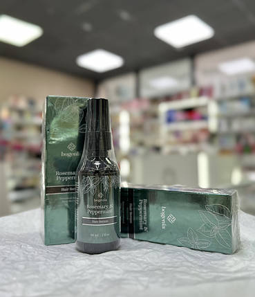 Сироватка для гладкості та блиску волосся Rosemary Peppermint Bogenia Hair Serum 60ml, фото 1