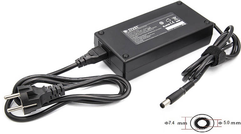 Блок живлення для ноутбуків PowerPlant DELL 220V, 19.5V 180W 9.23A (7.4*5.0), фото 1