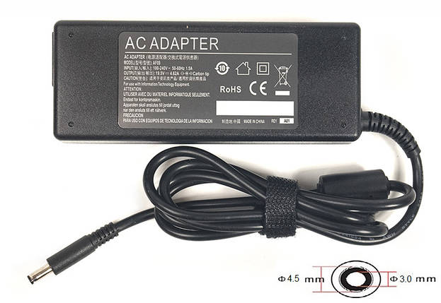 Блок живлення для ноутбуків PowerPlant DELL 220V, 19.5V 90W 4.62A (4.5*3.0), фото 1