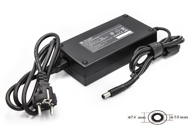 Блок живлення для ноутбуків PowerPlant HP 220V, 19V 180W 9.5A (7.4*5.0), фото 1