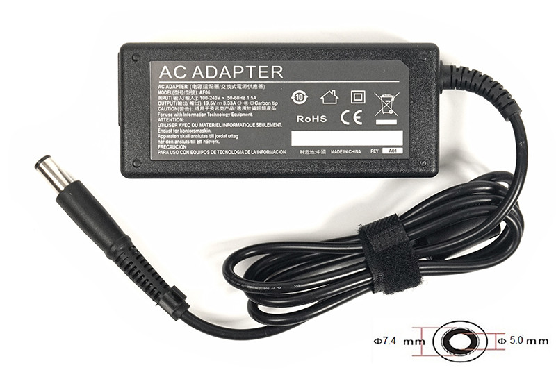 Блок живлення для ноутбуків PowerPlant HP 220V, 19.5V 65W 3.33A (7.4*5.0)