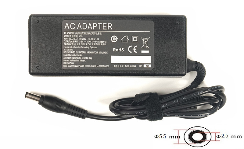 Блок живлення для ноутбуків PowerPlant HP 220V, 19V 90W 4.74A (5.5*2.5)