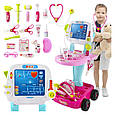 Набір маленького лікаря ISO TRADE 8245 (18 аксесуарів, візок, звук і світло), фото 2