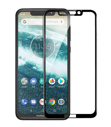 Захисне скло Full screen PowerPlant для Motorola One Power, Black, фото 1