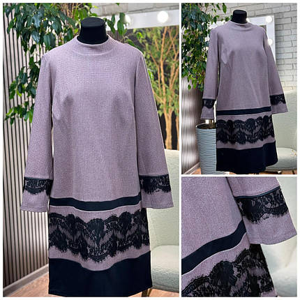 Стильна жіноча сукня, тканина "Трикотаж" розмір 52, фото 1