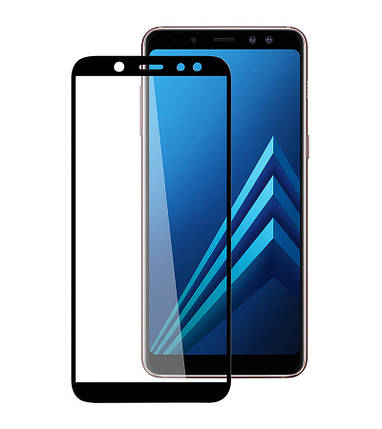 Захисне скло Full screen PowerPlant для Samsung Galaxy A6+ (SM-A605) Black, фото 1