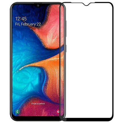 Захисне скло Full screen PowerPlant для Samsung Galaxy A20, Black, фото 1
