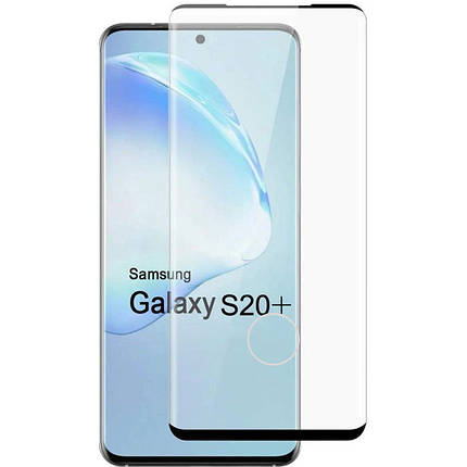 Захисне скло 3D PowerPlant для Samsung Galaxy S20 Plus, Black, фото 1
