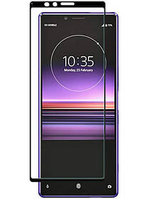 Захопливе скло Full screen PowerPlant для Sony Xperia 1 (Xperia XZ4), Black
