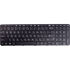 Клавіатура для ноутбуку HP 450 G3, 470 G3 чорний, чорний фрейм