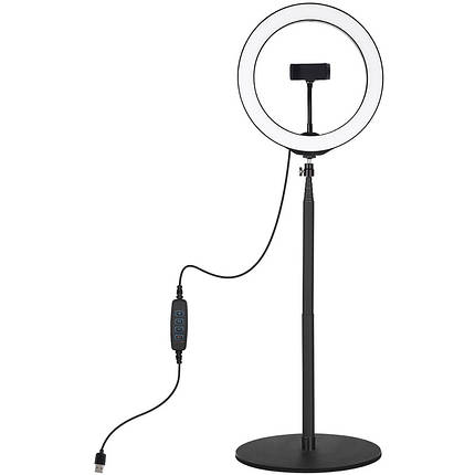 Кольцевая USB LED лампа Puluz PKT3039 10.2"+ настільне креплення 140 см, фото 1
