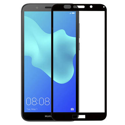 Захисне скло Full screen PowerPlant для Huawei Y5 (2018), Black, фото 1