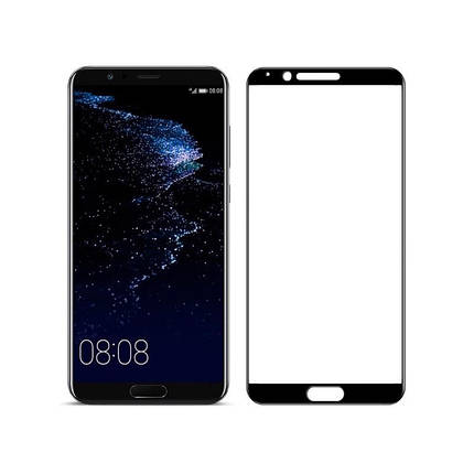 Захисне скло Full screen PowerPlant для Huawei Honor View 10 (V10) Black, фото 1