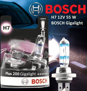 Галогенна лампа BOSCH Gigalight +200% H7 12 V 55 W