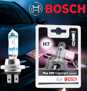 Галогенна лампа BOSCH Gigalight +200% H7 12 V 55 W