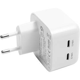 Зарядний пристрій CHOETECH 2x USB Type-C, 35W, PD3.0, Qc3.0
