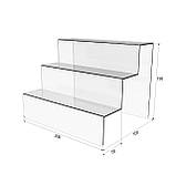 Товарна гірка EKOSTAR на 3 сходинки з акрилу 200х150х150, фото 3