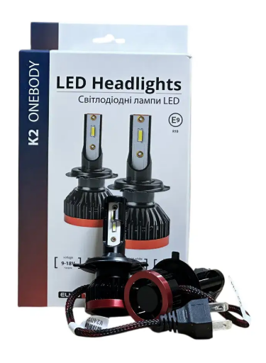 LED-лампа K2 H4 50W Euro Tun 6000K, 8000 Люменів, 9-1708V, комплект 2 шт., фото 1