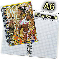 Блокнот А6 (95х128мм) / 80 аркушів, клітинка / Записна книга на спіралі / мал.2