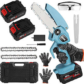 Deruaku Chainsaw, 6-дюймова мініцепна пила без акумулятора, портативна електрична ланцюгова пила, неболь