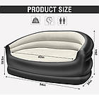 Надувний диван — ліжко для відпочинку · Універсальний двомісний диван із флокованим покриттям для дачі, саду, фото 2