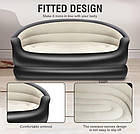 Надувний диван — ліжко для відпочинку · Універсальний двомісний диван із флокованим покриттям для дачі, саду, фото 5