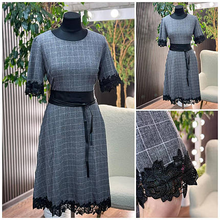 Стильна жіноча сукня, тканина "Креп" розмір 52, фото 1