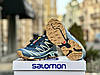 Чоловічі кросівки Salomon XT 6 Adv Dover Blue Gore-Tex Сині Взуття Саломон Лаб XT-6 текстиль нейлон система ВОА gore-tex демісезон, фото 11