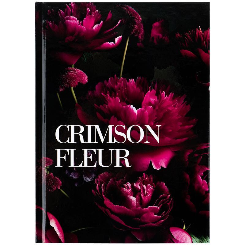 Книга записна Axent Crimson fleur 8459-4-A, А5, 96 аркушів, клітинка, тверда обкладинка