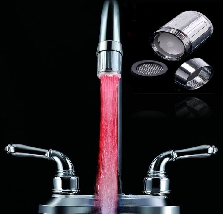 Аератор насадка на кран з підсвічуванням води LED Fauced Light Red, фото 1