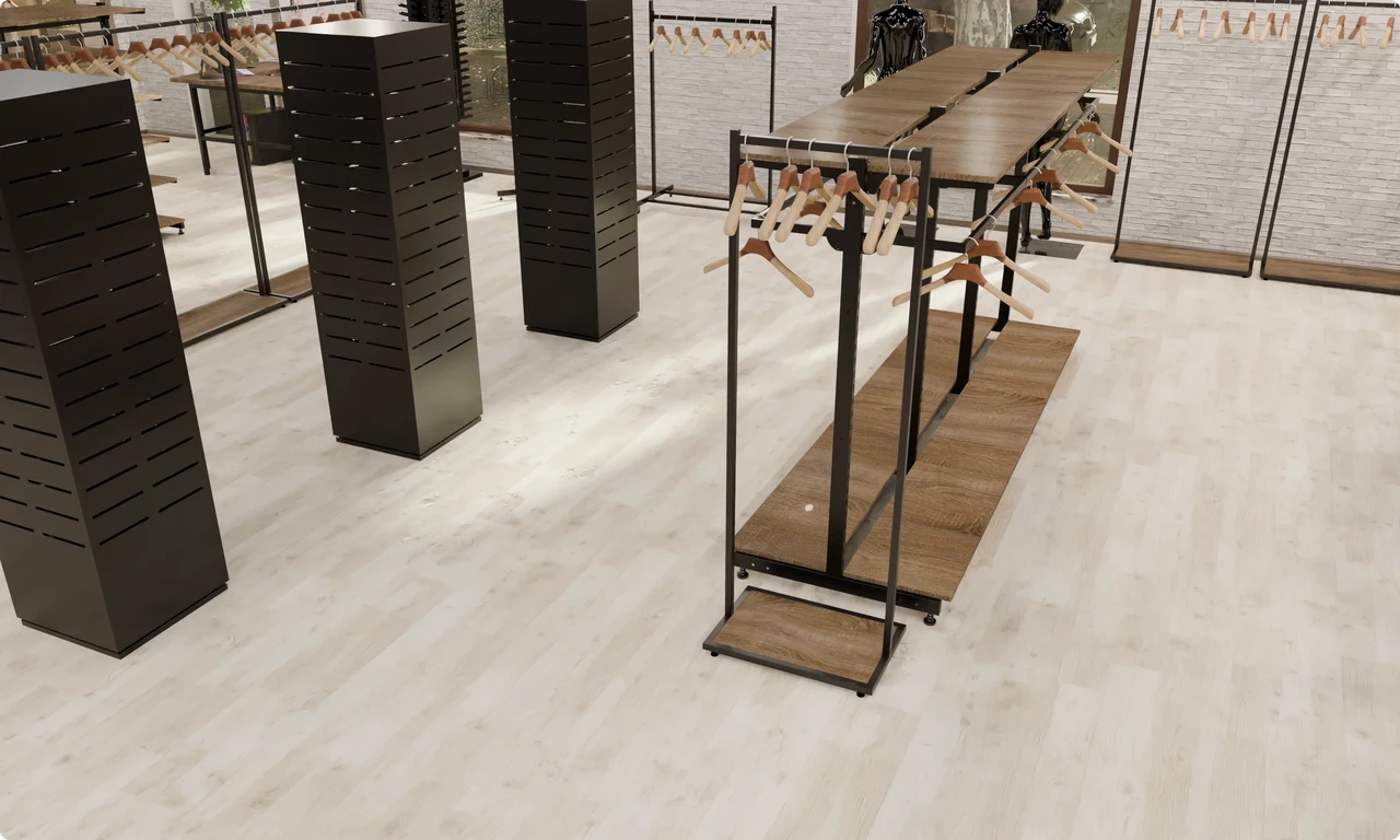 Візуалізація установки обладнання для магазину