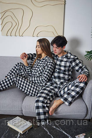 Чоловіча піжама байкова домашній костюм р.S,M,L,XL, фото 1
