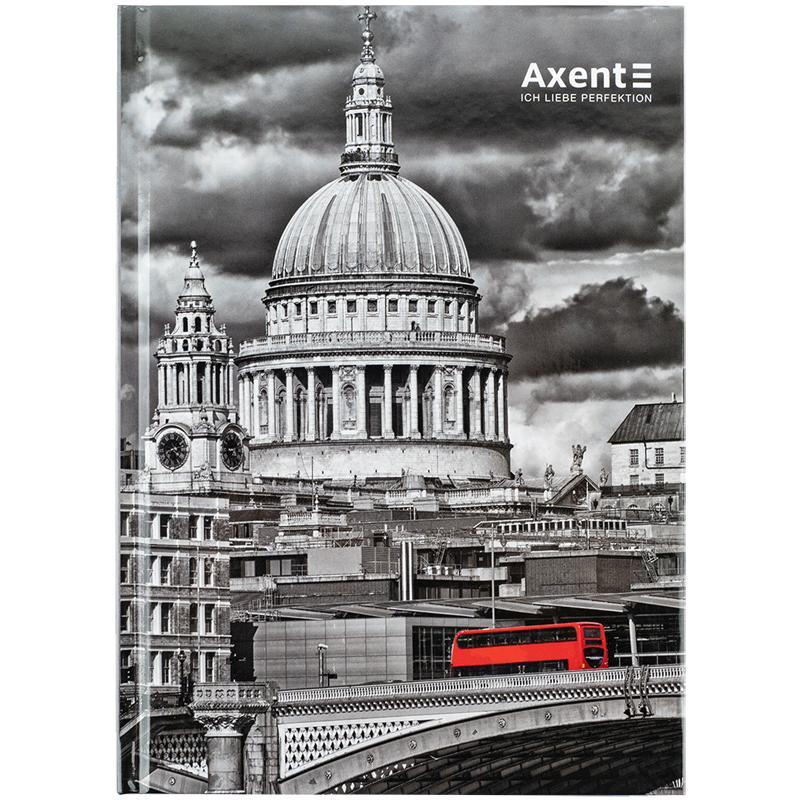 Книга записна Axent R&B Bus 8457-8-A, А5, 96 аркушів, клітинка, тверда обкладинка