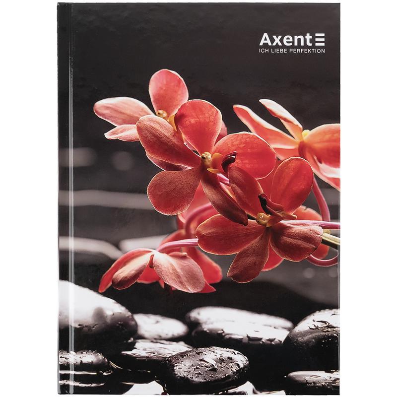 Книга записна Axent R&B Flower 8457-7-A, А5, 96 аркушів, клітинка, тверда обкладинка