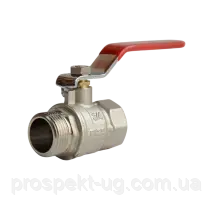 Кран Ду20 ру25 кульовий латунний нікель хром важіль різьбовий В-З DK Kraft