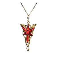 Кулон Арвен Евенстар. Підвіска Arwen Evenstar. Кулон з фільму Володар Перстнів червоно жовта