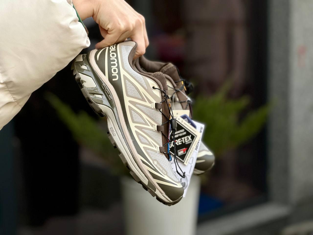 Чоловічі кросівки Salomon XT 6 Adv Dover Brown Gore-Tex Коричеві Взуття Саломон Лаб XT-6 текстиль нейлон ВОА gore-tex демісезон