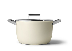 Каструля з двома ручками та кришкою Smeg CKFC2611CRM