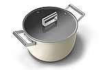 Каструля з двома ручками та кришкою Smeg CKFC2611CRM, фото 3