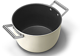 Каструля з двома ручками та кришкою Smeg CKFC2611CRM, фото 4