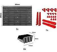 Настінна панель для інструментів з контейнерами ящиками 58х39см, фото 2