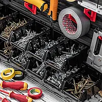 Настінна панель для інструментів з контейнерами ящиками 58х39см, фото 7