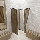 Примірочна DIANA-10  настінна кутова, d 22мм (L1000х1000)мм, чорна, фото 8