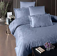 Постільна білизна First Choice сатин жаккард Stesha dusty blue євро