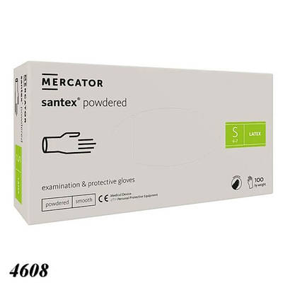 Рукавички латексні Santex медичні 100 шт S
